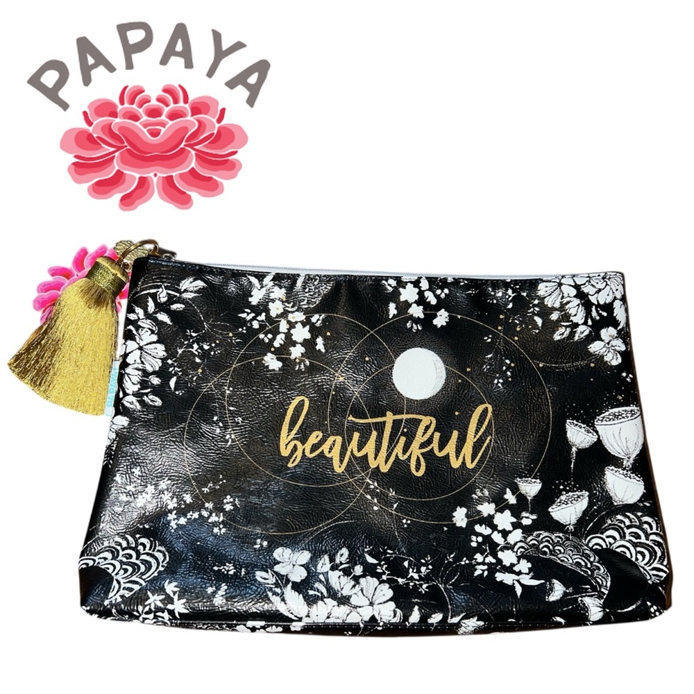 Papaya Art Clutch or Cosmetic Bag